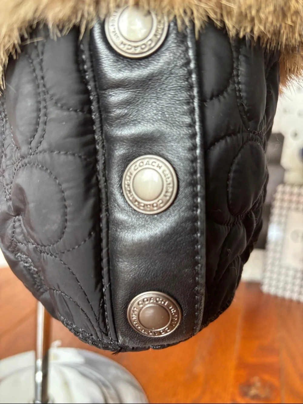 Coach Quilted Rabbit Fur "Ski Bunny" Hobo EUC - Picture 6 of 10